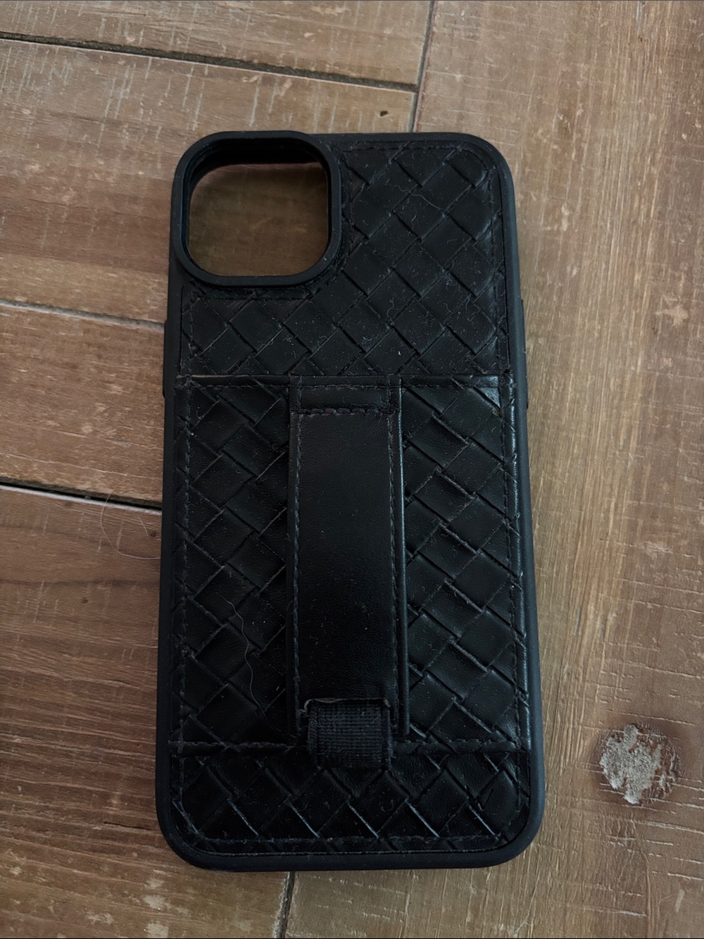 Black Quilted Leather Walli case